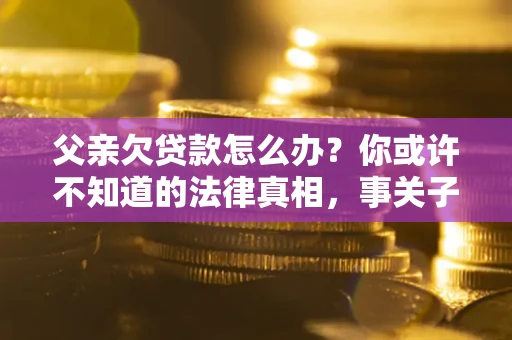 济南父亲欠贷款怎么办？你或许不知道的法律真相，事关子女未来