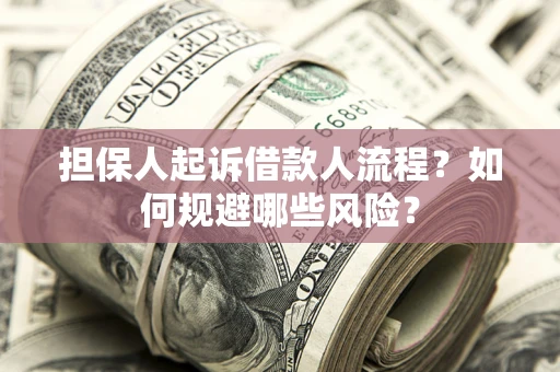 济南担保人起诉借款人流程？如何规避哪些风险？