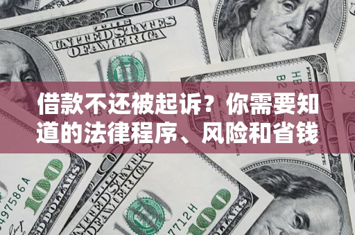 济南借款不还被起诉？你需要知道的法律程序、风险和省钱技巧